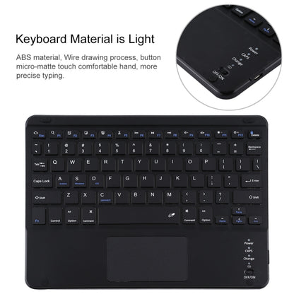 TG-102BC Detachable Bluetooth Black Keyboard + Microfiber Leather Tablet Case for iPad 10.2 inch / iPad Air (2019), with Touch Pad & Pen Slot & Holder, TG-102BC