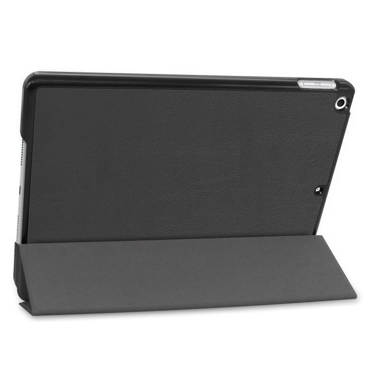 For iPad 10.2 Custer Texture Horizontal Flip Smart PU Leather Case with Sleep / Wake-up Function & Three-folding Holder, For iPad 10.2