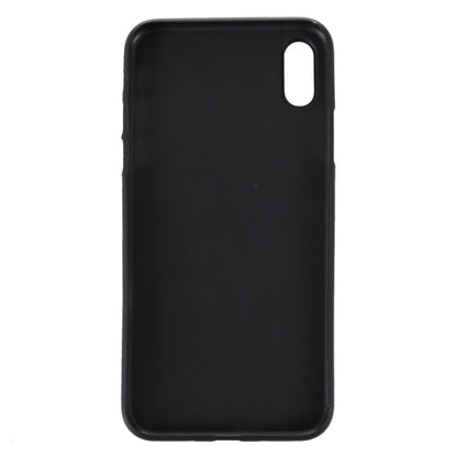For iPhone X / XS Carbon Fibre Texture PP Protective Back Cover Case, For X