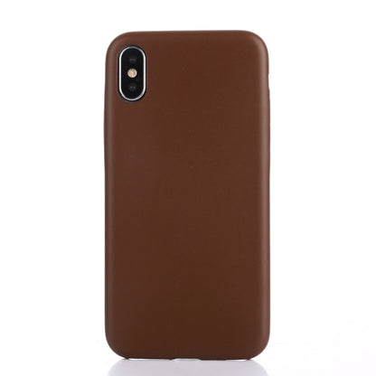 For iPhone X / XS Drop-proof PU Protective Case Back Cover