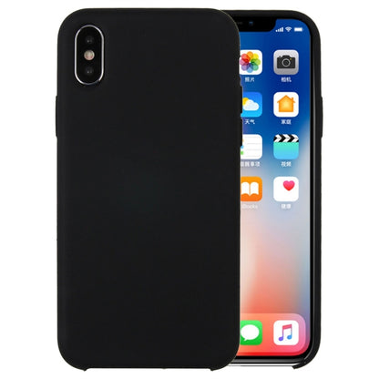 For iPhone X / XS Pure Color Liquid Silicone + PC Dropproof Protective Back Cover Case, For X, X, iPhone X
