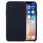 For iPhone X / XS Pure Color Liquid Silicone + PC Dropproof Protective Back Cover Case, For X, X, iPhone X
