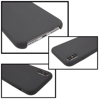 For iPhone X / XS Pure Color Liquid Silicone + PC Dropproof Protective Back Cover Case, For X, X, iPhone X