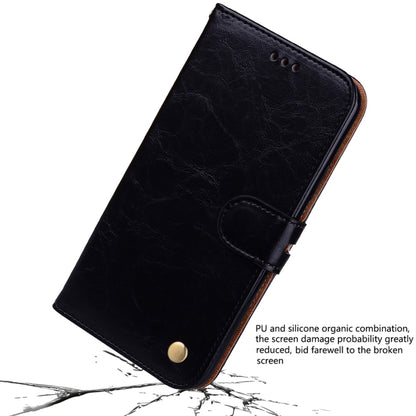For iPhone XS Max Business Style Oil Wax Texture Horizontal Flip Leather Case with Holder & Card Slots & Wallet