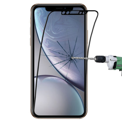 For iPhone 11 / XR 0.1mm 9H Full Screen Flexible Fiber Tempered Glass Film, For iPhone 11 / XR Black