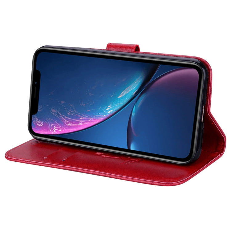 For iPhone XR Rose Embossed Horizontal Flip PU Leather Case,  with Holder & Card Slots & Wallet