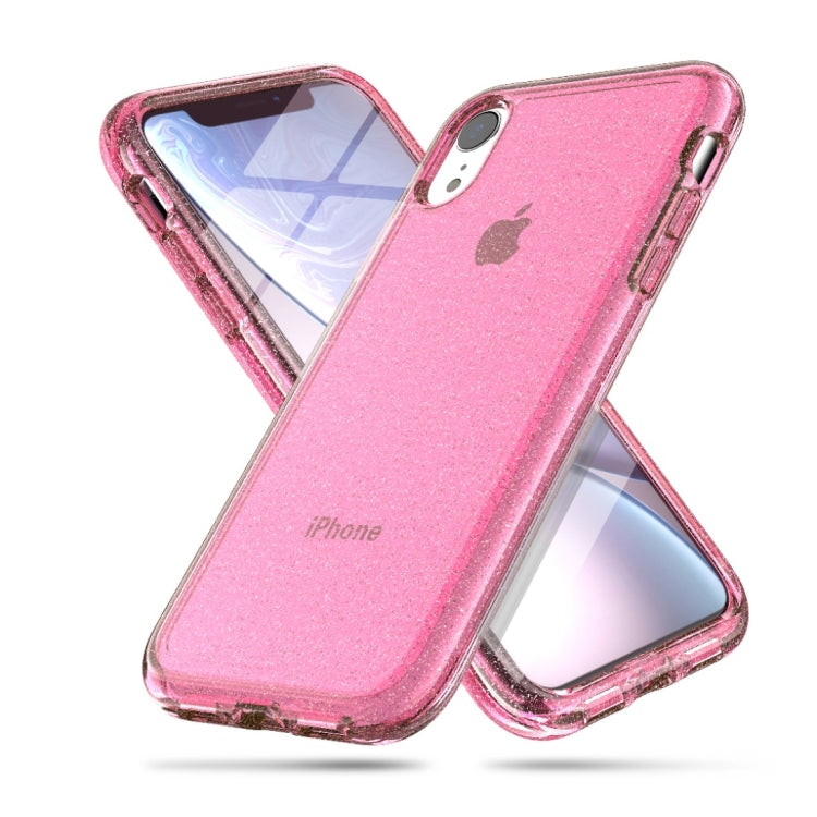 For iPhone XR Shockproof Terminator Style Glitter Powder Protector Case, iPhone XR (White), iPhone XR (Pink), iPhone XR (Grey)