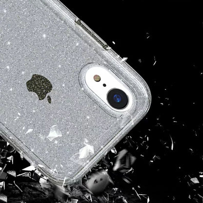 For iPhone XR Shockproof Terminator Style Glitter Powder Protector Case, iPhone XR (White), iPhone XR (Pink), iPhone XR (Grey)