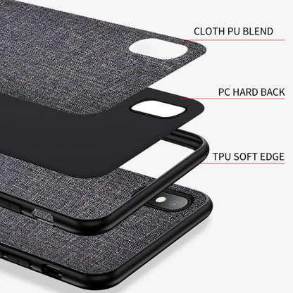 For iPhone X / XS Shockproof Cloth Texture PC+ TPU Protective Case, iPhone X / XS