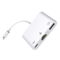 8 Pin to RJ45 1000Mbps Network Adapter + Charging Port + Camera USB Read Multi-function Converter, 1000Mbps