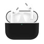 For AirPods Pro Solid Color Silicone Earphone Protective Case, Light Purple, Red, Black, White, Yellow, Pink, Green, Grey, Watermelon Red
