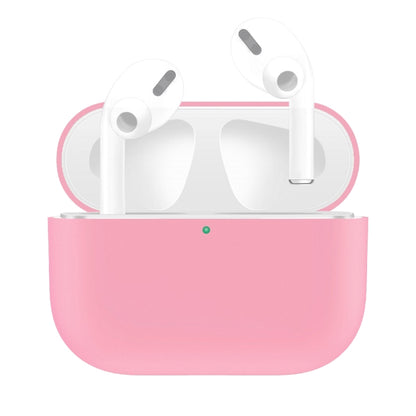 For AirPods Pro Solid Color Silicone Earphone Protective Case, Light Purple, Red, Black, White, Yellow, Pink, Green, Grey, Watermelon Red