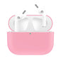 For AirPods Pro Solid Color Silicone Earphone Protective Case, Light Purple, Red, Black, White, Yellow, Pink, Green, Grey, Watermelon Red