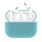 For AirPods Pro Solid Color Silicone Earphone Protective Case, Light Purple, Red, Black, White, Yellow, Pink, Green, Grey, Watermelon Red