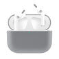 For AirPods Pro Solid Color Silicone Earphone Protective Case, Light Purple, Red, Black, White, Yellow, Pink, Green, Grey, Watermelon Red