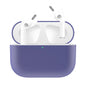 For AirPods Pro Solid Color Silicone Earphone Protective Case, Light Purple, Red, Black, White, Yellow, Pink, Green, Grey, Watermelon Red