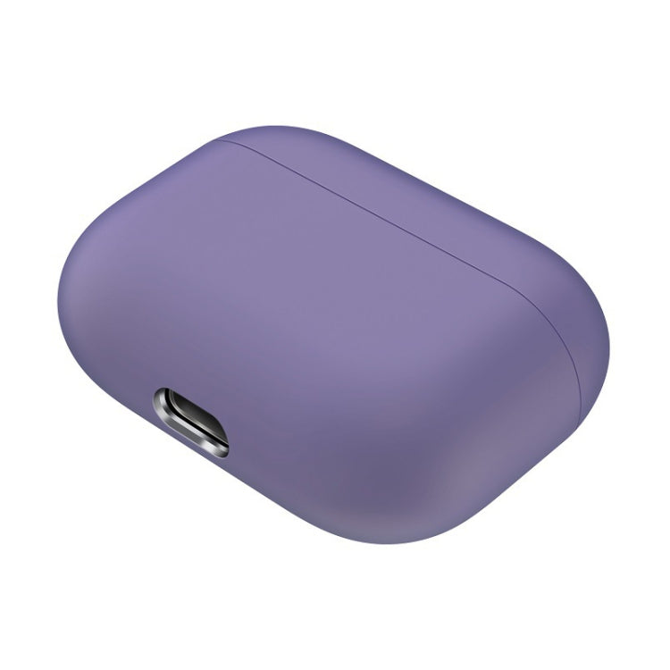 For AirPods Pro Solid Color Silicone Earphone Protective Case, Light Purple, Red, Black, White, Yellow, Pink, Green, Grey, Watermelon Red