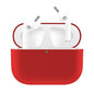For AirPods Pro Solid Color Silicone Earphone Protective Case, Light Purple, Red, Black, White, Yellow, Pink, Green, Grey, Watermelon Red