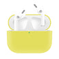 For AirPods Pro Solid Color Silicone Earphone Protective Case, Light Purple, Red, Black, White, Yellow, Pink, Green, Grey, Watermelon Red