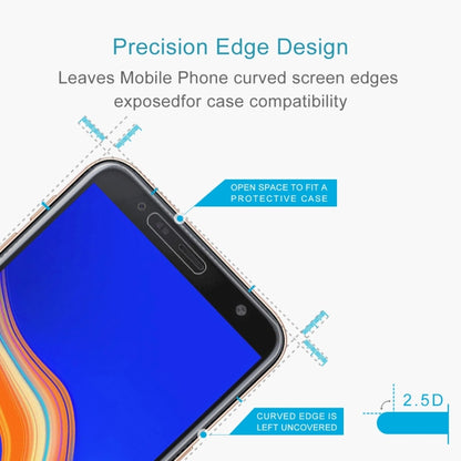100 PCS 0.26mm 9H Surface Hardness 2.5D Curved Edge Tempered Glass Film for Galaxy J4+ / J6+, Galaxy J4+ / J6+