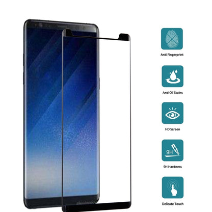25 PCS Full Glue 3D Curved Silk-screen Non-full Screen Tempered Glass Screen Protector with Fully Adhesive For Galaxy Note 8