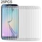 25 PCS For Galaxy S6 Edge 0.2mm 9H Surface Hardness 3D Curved Surface Full Screen Cover Explosion-proof Tempered Glass Film