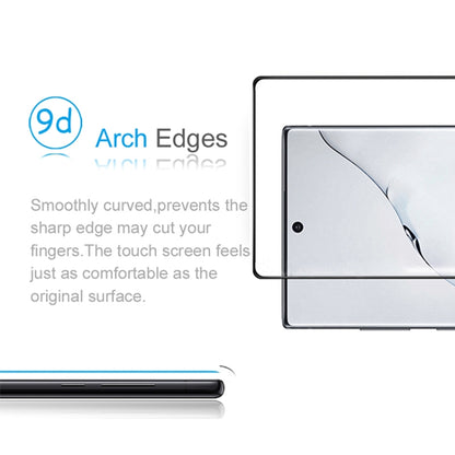 For Galaxy Note 10 3D Curved Edge Glue Curved Full Screen Tempered Glass Film, Fingerprint Unlock Is Supported