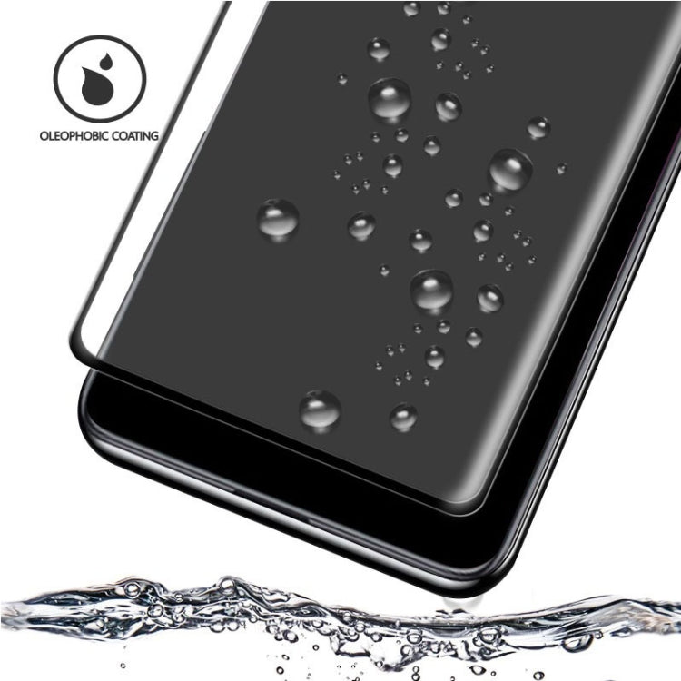 For Galaxy Note 10+  0.3mm 9H Surface Hardness 3D Curved Edge Glue Curved Full Screen Tempered Glass Film, Fingerprint Unlock Is Supported