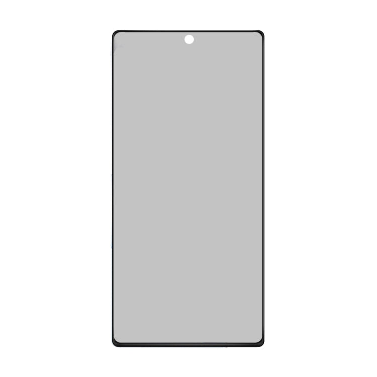 For Galaxy Note 10  0.3mm 9H Surface Hardness 3D Privacy Curved Edge Glue Curved Full Screen Tempered Glass Film, Fingerprint Unlock Is Not Supported