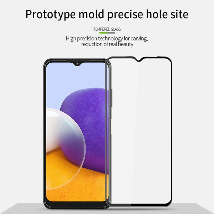 For Samsung Galaxy A22 4G PINWUYO 9H 3D Curved Full Screen Explosion-proof Tempered Glass Film(Black)