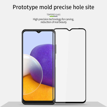 For Samsung Galaxy A22 4G PINWUYO 9H 3D Curved Full Screen Explosion-proof Tempered Glass Film(Black)