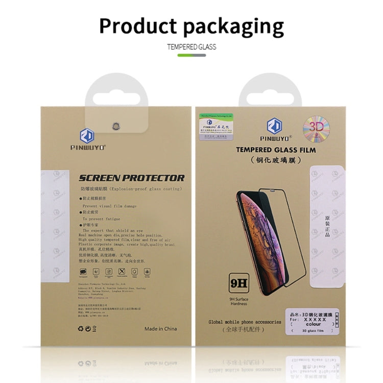 For Samsung Galaxy A22 4G PINWUYO 9H 3D Curved Full Screen Explosion-proof Tempered Glass Film(Black)