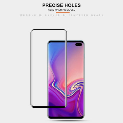 mocolo 0.33mm 9H 3D Round Edge Tempered Glass Film for Galaxy S10+, Fingerprint Unlock Is Not Supported