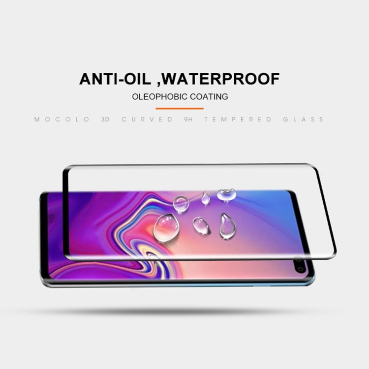 mocolo 0.33mm 9H 3D Round Edge Tempered Glass Film for Galaxy S10+, Fingerprint Unlock Is Not Supported