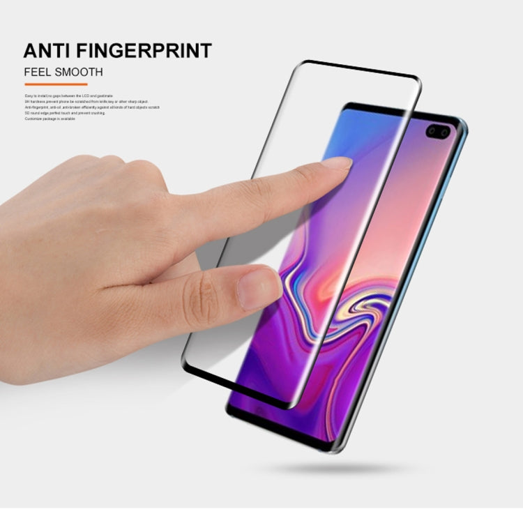 mocolo 0.33mm 9H 3D Round Edge Tempered Glass Film for Galaxy S10+, Fingerprint Unlock Is Not Supported