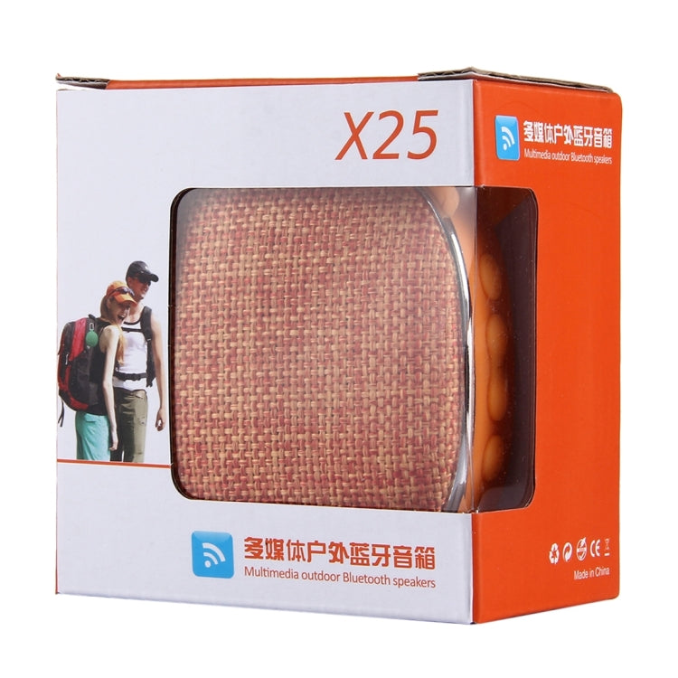 X25 Portable Fabric Design Bluetooth Stereo Speaker with Built-in MIC, Support Hands-free Calls & TF Card & AUX IN, Bluetooth Distance: 10m