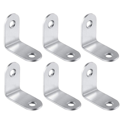 50pcs Stainless Steel 90 Degree Angle Bracket,Corner Brace Joint Bracket Fastener Furniture Cabinet Screens Wall (30mm), 30mm (50pcs)