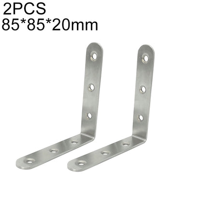 2pcs Stainless Steel 90 Degree Angle Bracket,Corner Brace Joint Bracket Fastener Furniture Cabinet Screens Wall (85mm), 85mm (2pcs)
