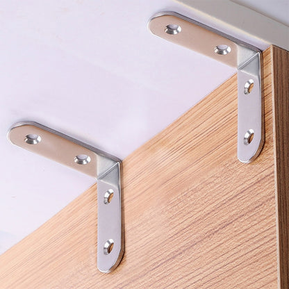 2pcs Stainless Steel 90 Degree Angle Bracket,Corner Brace Joint Bracket Fastener Furniture Cabinet Screens Wall (85mm), 85mm (2pcs)