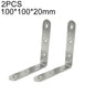 2pcs Stainless Steel 90 Degree Angle Bracket,Corner Brace Joint Bracket Fastener Furniture Cabinet Screens Wall (100mm), 100mm (2pcs)