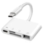 NK108LTC 4 in 1 USB-C Male to SD + TF + USB + Type-C Female Camera Reader, NK108LTC