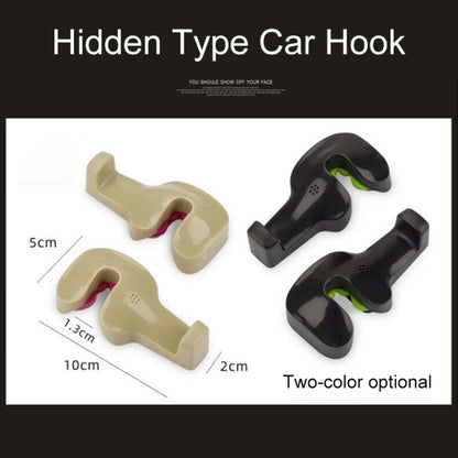 1 Pair Hidden Type Car Hook, Hidden Type Car Hook(Black), Hidden Type Car Hook(Khaki)