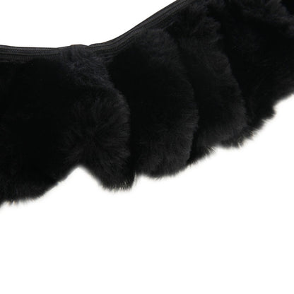 Universal Premium Soft Short Plush Winter Car Steering Wheel Cover, Outer Diameter: About 25-35cm, Outer Diameter: About 25-35cm(Black)