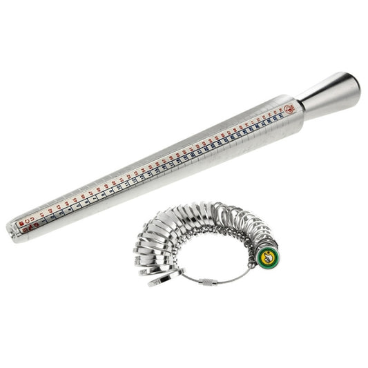 4 Scale Measuring Stick EUR / US / JAPAN / HK Ring Gauge Metal Finger Sizer Tool Measure, D
