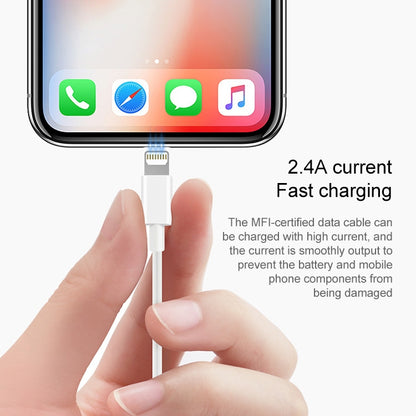 USB to 8 Pin Synchronous Data Charging Cable, Cable Length: 1m