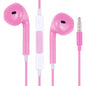 EarPods Wired Headphones Earbuds with Wired Control & Mic, White, Rose Gold, Purple, Red, Blue, Black, Green, Orange, Magenta