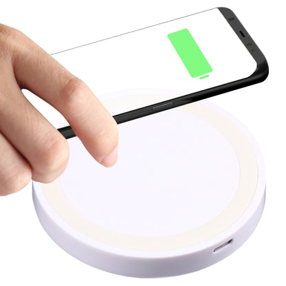 Universal QI Standard Round Wireless Charging Pad (White + Red), White + Black, Black + Blue, Black + Red, White, Black + White, Black + Orange, Grey+Black, White + Red