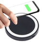 Universal QI Standard Round Wireless Charging Pad (White + Red), White + Black, Black + Blue, Black + Red, White, Black + White, Black + Orange, Grey+Black, White + Red