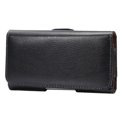 5.2 inch Litchi Texture Vertical Flip Thwartwise Genuine Leather Case / Waist Bag with Rotatable Back Splint for iPhone X  & Galaxy S7 & S6 Edge & S6 & S5, Sony Xperia Z5 & Z4 & Z3, Huawei P9 & P8, etc
