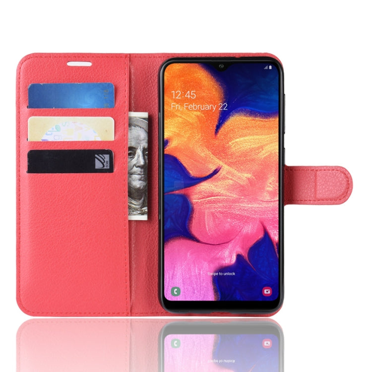 Litchi Texture Horizontal Flip Leather Case for Galaxy A10, with Wallet & Holder & Card Slots, For Galaxy A10  (1), For Galaxy A10 (1), For Galaxy A10